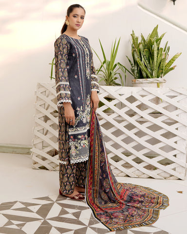 Designer Three Piece | Digital Printed Embroidered | Premium Khaddar