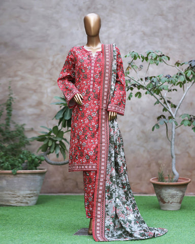 Printed Three Piece | Designer | Premium Khaddar