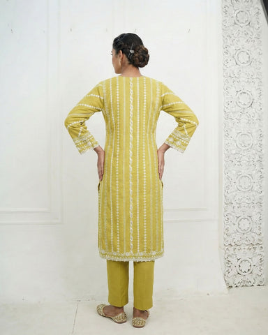 Designer Three Piece | Gown/Inner - Madhubala | Premium Winter Self Cotton