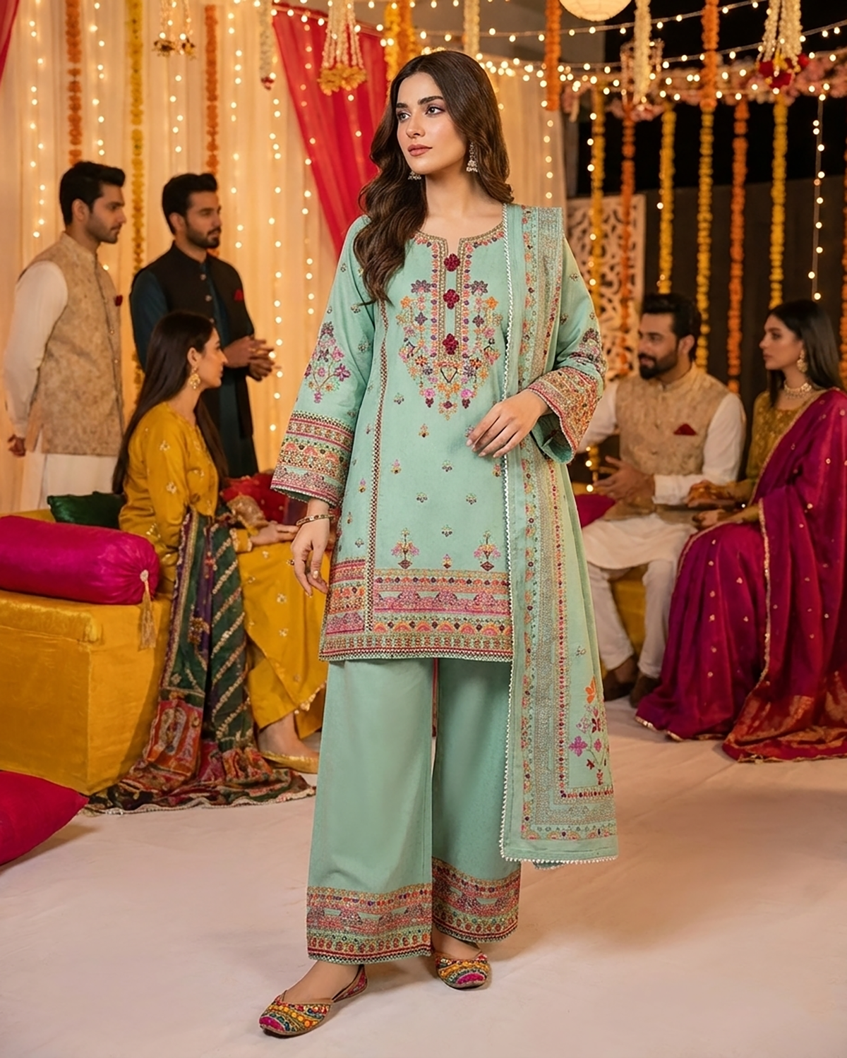 Designer Three Piece | Nain Tara | Luxury Winter Cotton