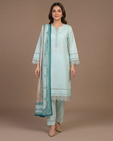 Nayyab - Embroidered Solids - Karandi / Ayudia Fabric
