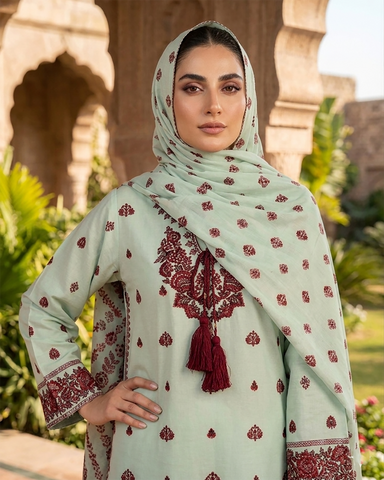 Designer Three Piece | Embroidered - Bint e Hawa | Premium Lawn