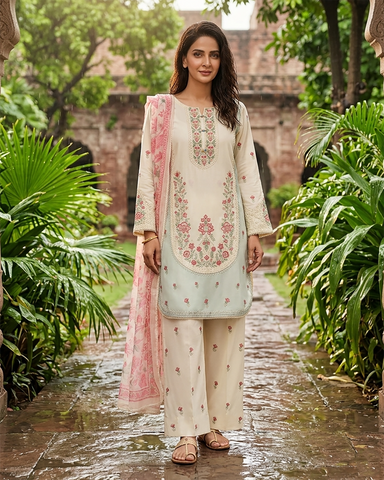 Designer Three Piece | Embroidered - Zareesh Iconic | Premium Bareeze Lawn