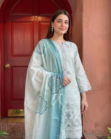 Nazik - Embroidered - Fancy Cotton Karandi