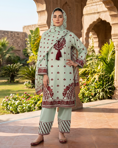 Designer Three Piece | Embroidered - Bint e Hawa | Premium Lawn