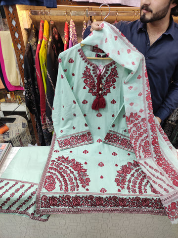Designer Three Piece | Embroidered - Bint e Hawa | Premium Lawn