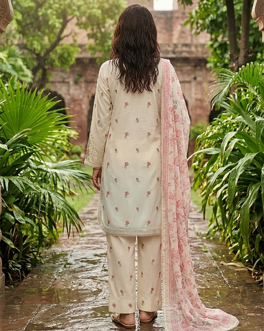 Designer Three Piece | Embroidered - Zareesh Iconic | Premium Bareeze Lawn