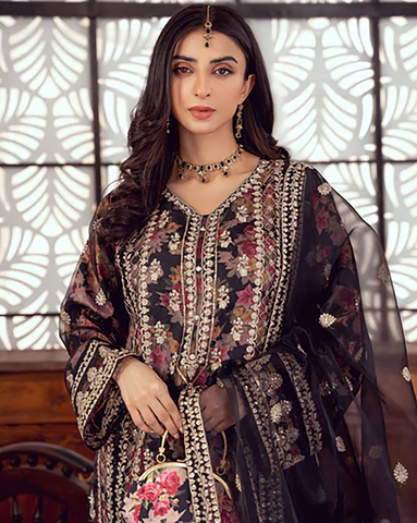 Three Piece Formals | Festive Embroidered - Seraphina | Premium Organza