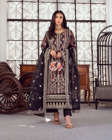 Three Piece Formals | Festive Embroidered - Seraphina | Premium Organza