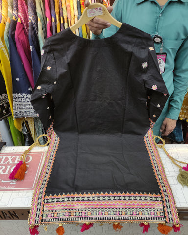 Designer Three Piece | Embroidered - Badshah Begum | Premium Khaddar