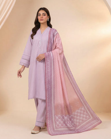 Nayyab - Embroidered Solids - Karandi / Ayudia Fabric
