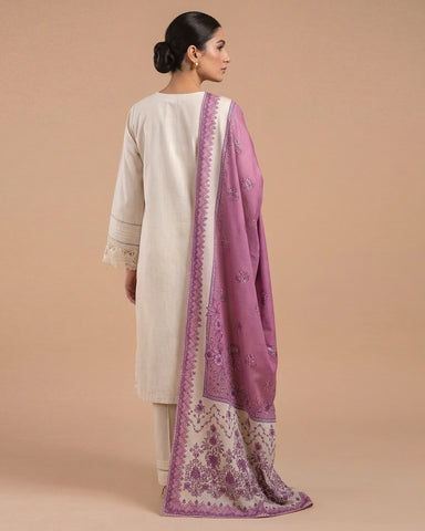 Nayyab - Embroidered Solids - Karandi / Ayudia Fabric