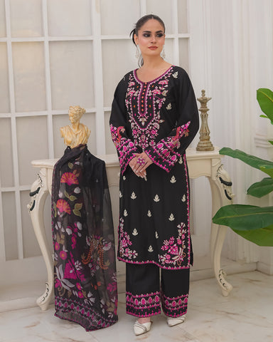 Designer Three Piece | Embroidered - Noor E Chand | Premium Lawn
