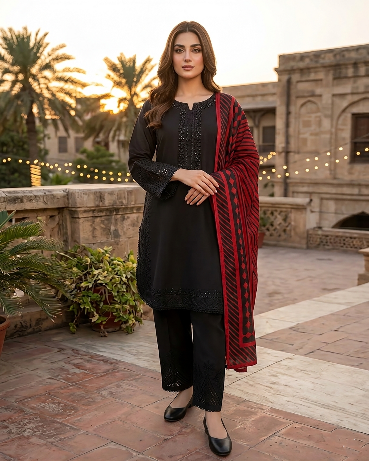 Designer Three Piece | Embroidered - Luxury Virsa Iconic | Premium Lawn