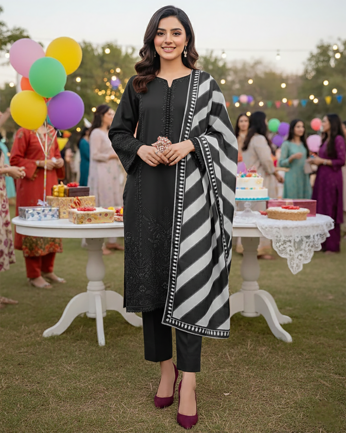 Designer Three Piece | Shahzadi Iconic - Eid Special | Summer Cotton Lawn