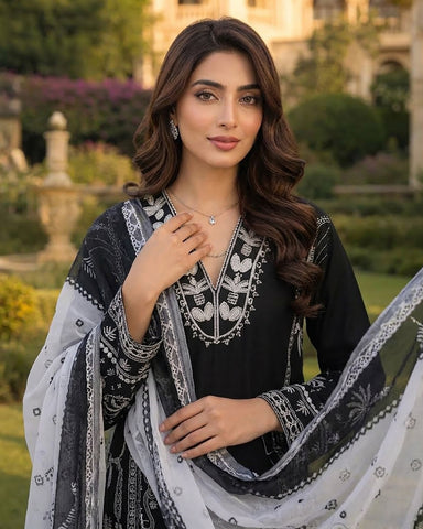 Malika-E-Sarma - Embroidered - Premium Winter Cotton