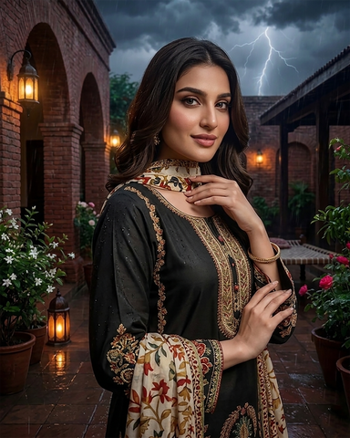 Designer Three Piece | Embroidered - Durefishan | Premium Lawn