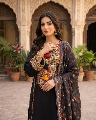 Maysaa - Embroidered - Premium Winter Cotton