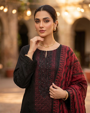 Designer Three Piece | Embroidered - Luxury Juna Iconic | Premium Lawn