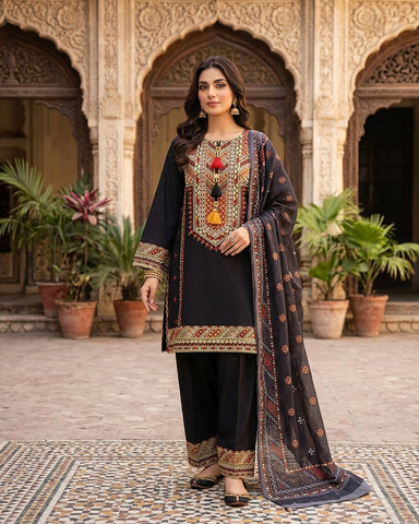 Maysaa - Embroidered - Premium Winter Cotton