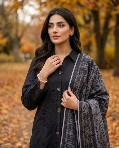 Zarmina - Embroidered - Premium Winter Cotton