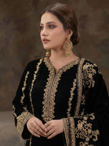 Sham-E-Khas - Embroidered - Luxury Micro 13000 Falcon Velvet