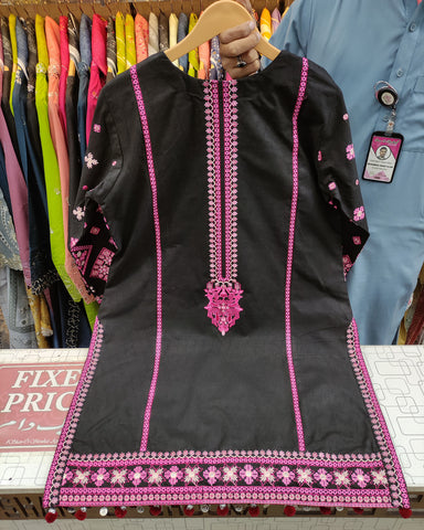 Designer Three Piece | Embroidered - Jannat | Premium Khaddar