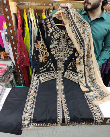 Designer Three Piece | Embroidered - Haseen Raatain | Premium Lawn