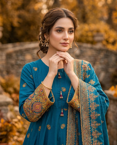 Dur E Nayyab - Embroidered - Premium Winter Cotton