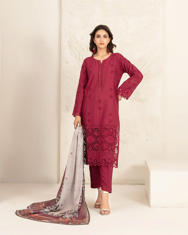 Designer Three Piece | Embroidered - Luxury Riyana | Premium Lawn