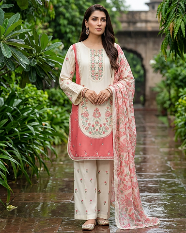 Designer Three Piece | Embroidered - Zareesh Iconic | Premium Bareeze Lawn