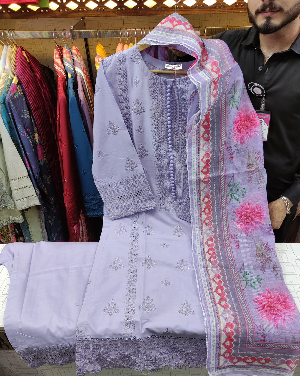 Designer Three Piece | Champakali | Buttoned Down | Lawn Cotton