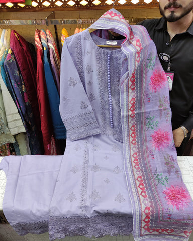 Designer Three Piece | Champakali | Buttoned Down | Lawn Cotton
