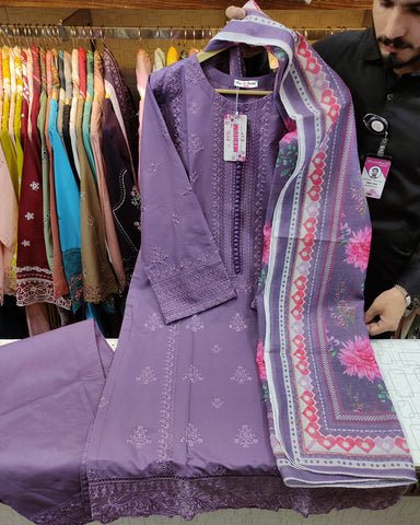 Designer Three Piece | Champakali | Buttoned Down | Lawn Cotton