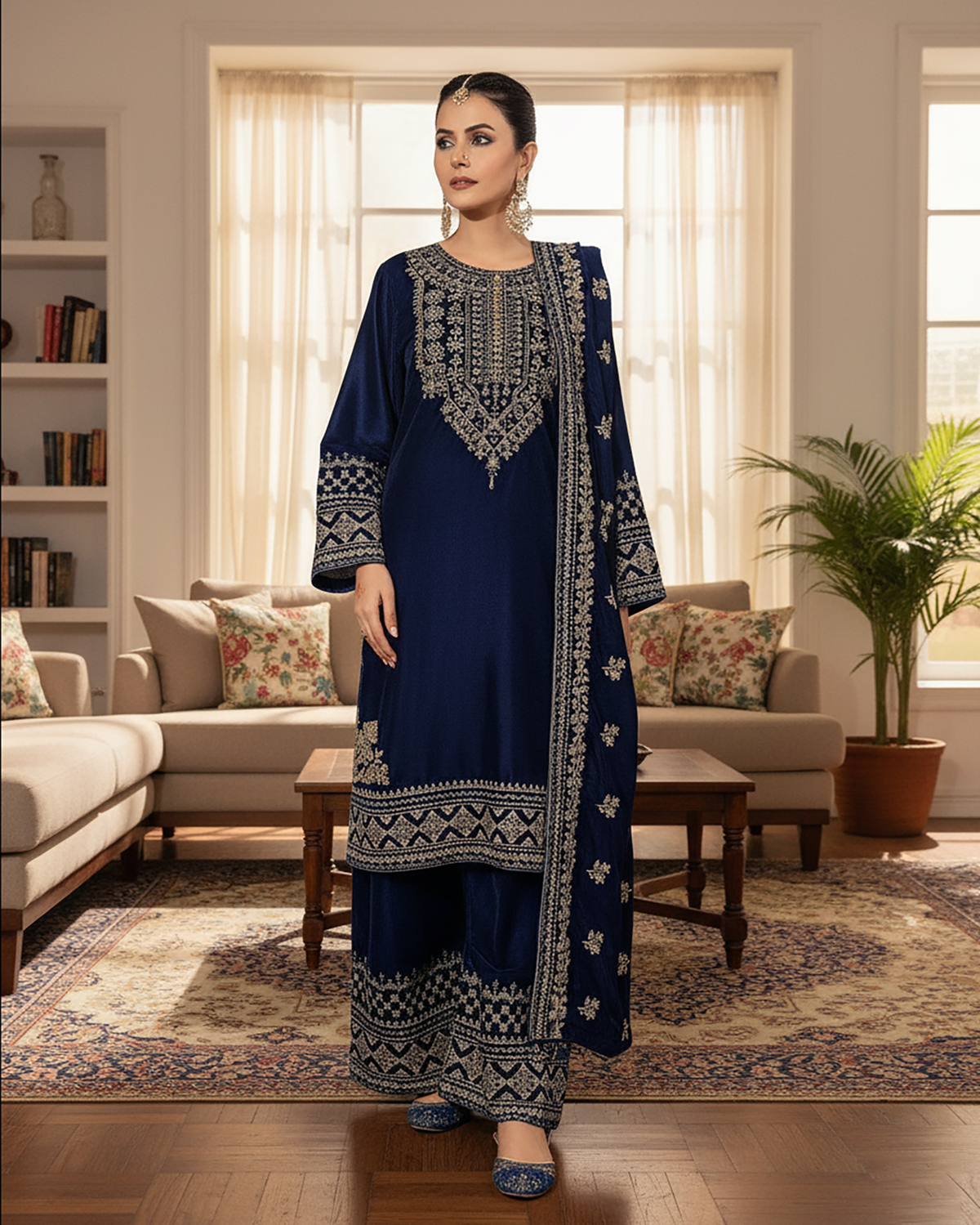 Three Piece Formals | Festive Embroidered - Winter Special | Micro 11000 Velvet