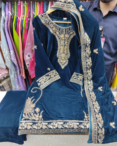 Three Piece Formals | Festive Embroidered - Winter Special | Micro 11000 Velvet