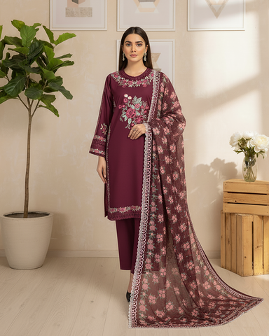 Designer Three Pieces | Dastaan-E-Ishq | Winter Dhanak