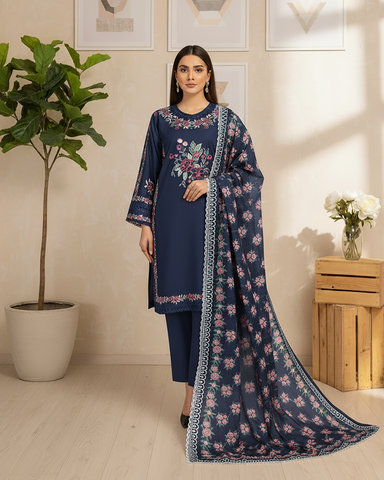 Designer Three Pieces | Dastaan-E-Ishq | Winter Dhanak