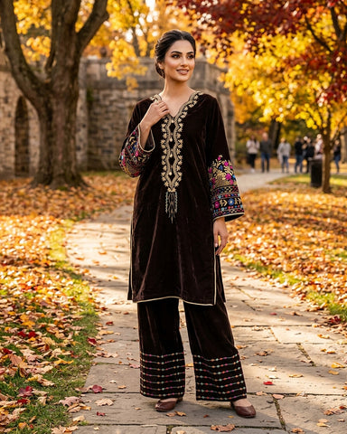 Makhmal-E-Shahi - Embroidered - Premium Velvet Micro 9000
