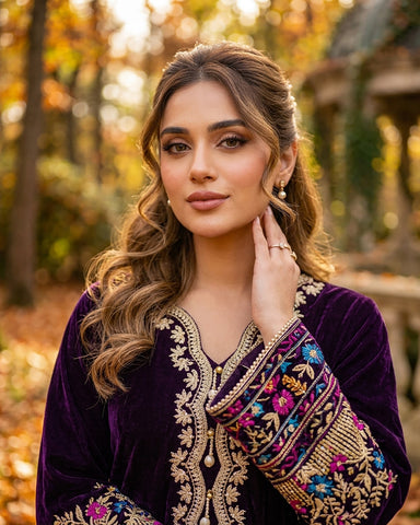 Makhmal-E-Shahi - Embroidered - Premium Velvet Micro 9000