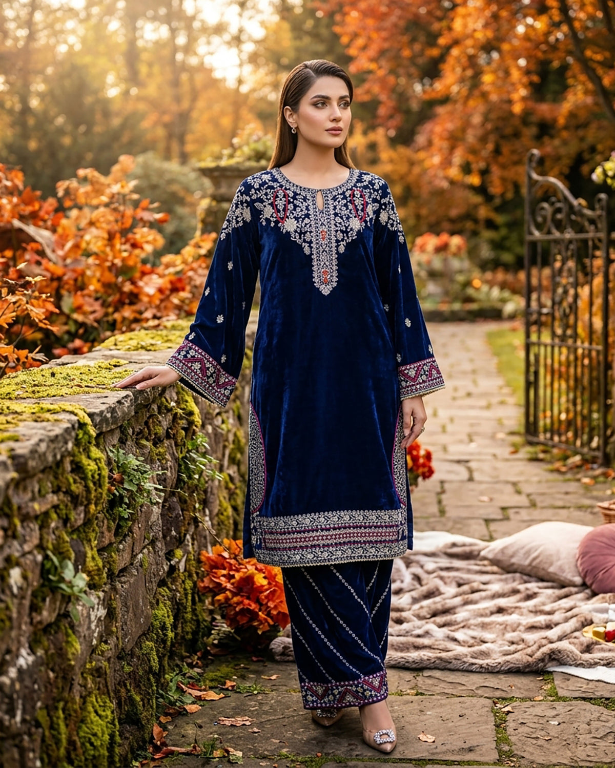 Makhmal-E-Shahi - Embroidered - Premium Velvet Micro 9000
