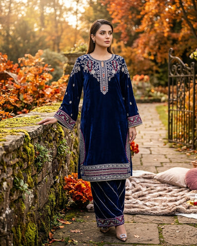 Makhmal-E-Shahi - Embroidered - Premium Velvet Micro 9000