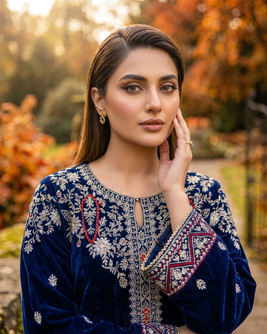 Makhmal-E-Shahi - Embroidered - Premium Velvet Micro 9000