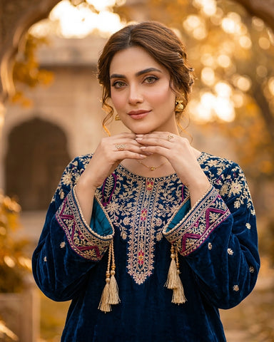 Makhmal-E-Shahi - Embroidered - Premium Velvet Micro 9000