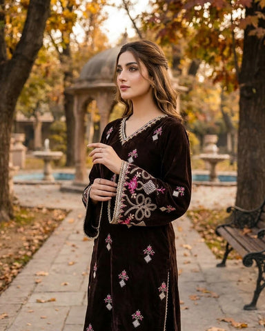 Makhmal-E-Shahi - Embroidered - Premium Velvet Micro 9000
