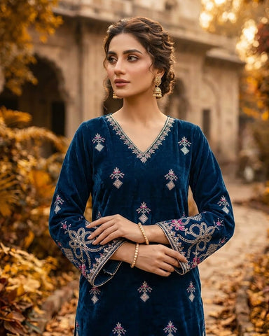 Makhmal-E-Shahi - Embroidered - Premium Velvet Micro 9000