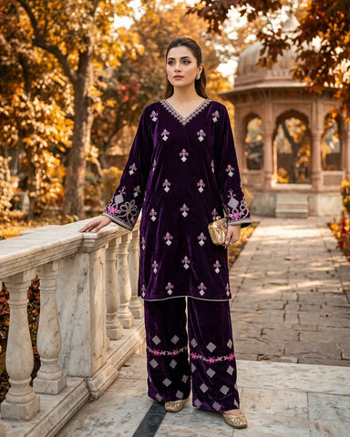 Makhmal-E-Shahi - Embroidered - Premium Velvet Micro 9000
