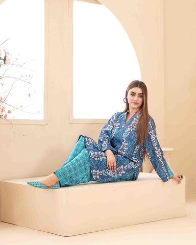 Designer Embroidered Two Pieces | Dilfa - Complimentary Khussa | Swiss