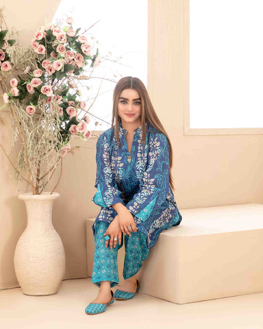 Designer Embroidered Two Pieces | Dilfa - Complimentary Khussa | Swiss