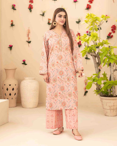 Designer Embroidered Two Pieces | Dilfa - Complimentary Khussa | Swiss